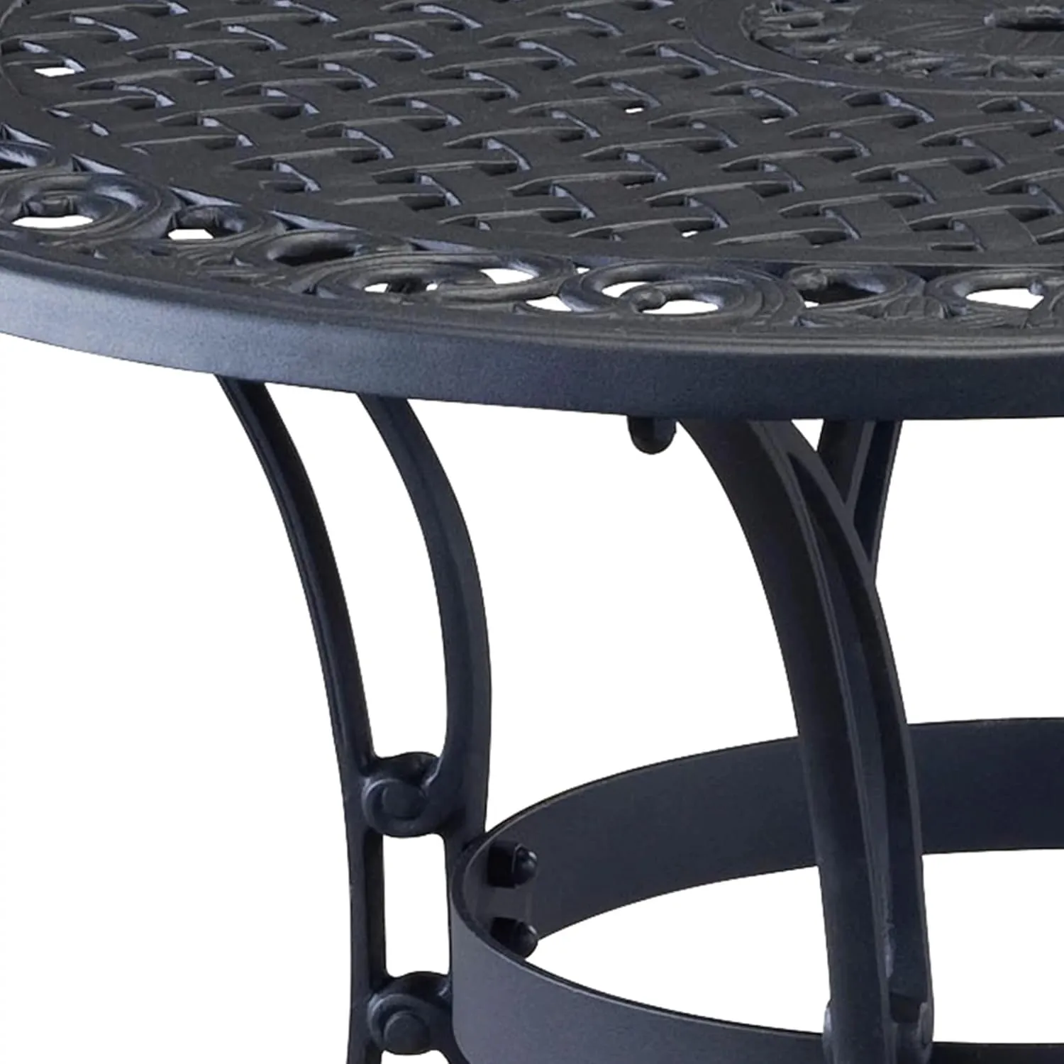 Homestyles 6654-308 5 Piece Outdoor Dining Set, 42" Table, Black