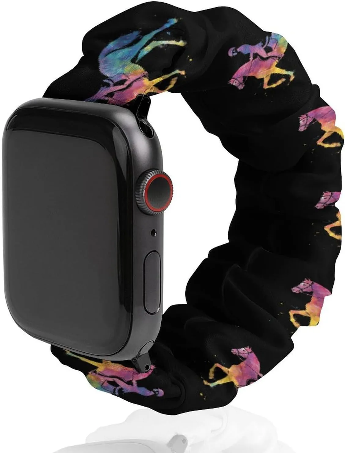 Horse Rider Race Marseille Fashion Watch Strap Scrunchies Wristbands Compatible With IWatch Series