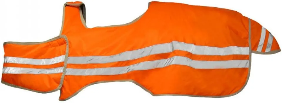 HORZE Reflective Wrap Riding Sheet - Orange - 84 in