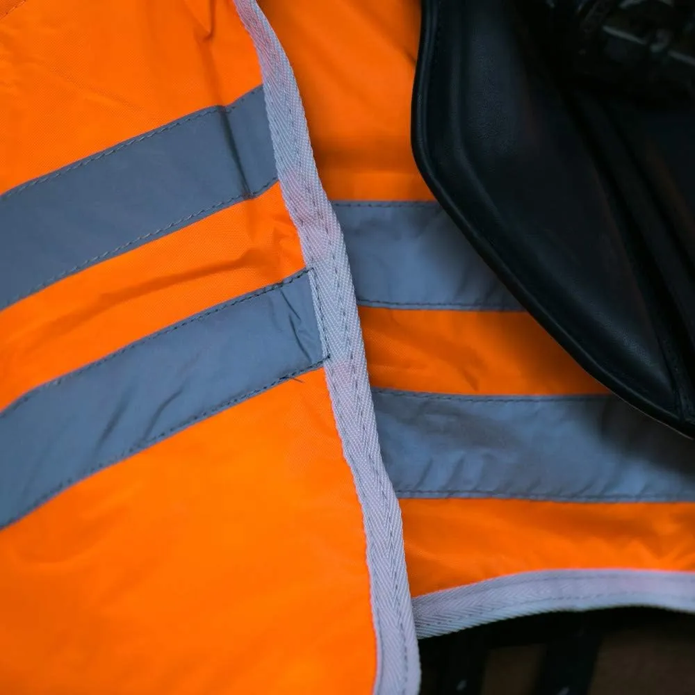 HORZE Reflective Wrap Riding Sheet - Orange - 84 in