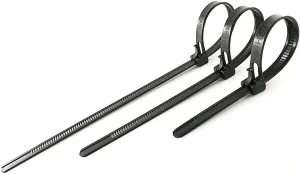 HS Reusable Zip Ties Assorted 6 8 10 Inch (200 Pack) Releasable Nylon Cable Zip Ties 50 Lbs Tensile Strength,Thick Reusable Wire Ties Outdoor Indoor Purpose