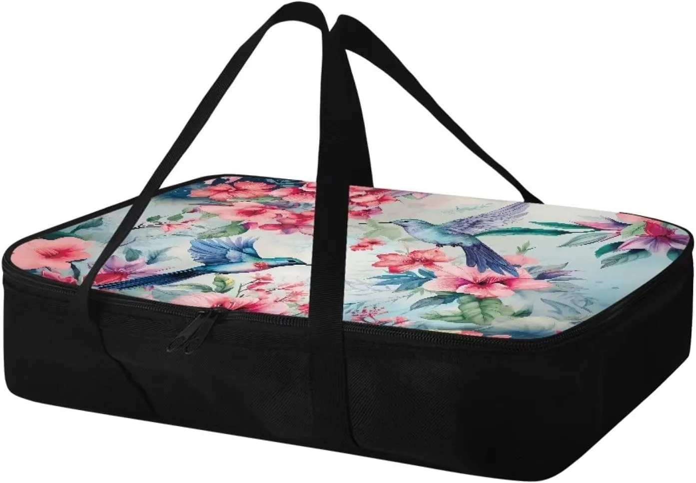 Hummingbird Print Insulated Casserole Carriers Reusable Dish Carrying Case Portable Food Warmer for Hot or Cold Food for Parties Travel Potluck