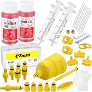 Hydraulic Brake Bleed Kit for Shimano,TEKTRO, MAGURA and Other Mineral Oil Brake Systems, Brake Fluid Change Hydraulic Kits, Including High Performance Brake Fluid Mineral Oil 120ml