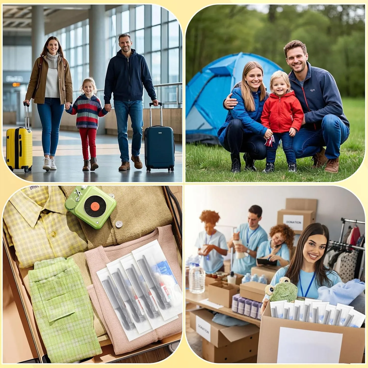 Hygiene Kit Bulk, Individually Packed, The Travel Hygiene Kit is Fully Equipped and Clean and Hygienic, Convenience Kits Suitable for Hotel, Camping, Home, Travel (30-Pack)