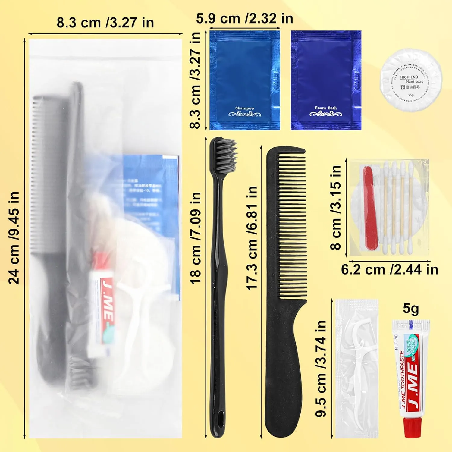 Hygiene Kit Bulk, Individually Packed, The Travel Hygiene Kit is Fully Equipped and Clean and Hygienic, Convenience Kits Suitable for Hotel, Camping, Home, Travel (30-Pack)