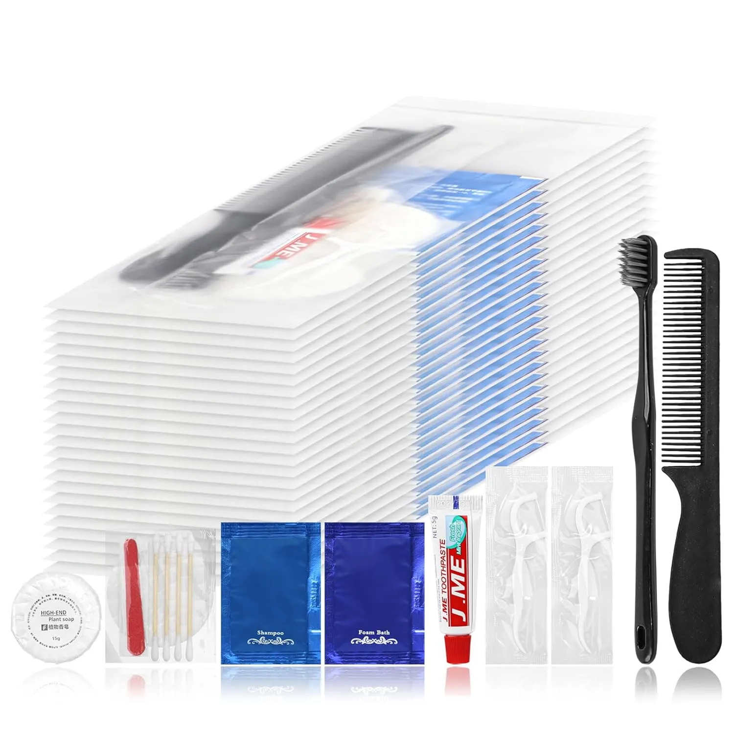Hygiene Kit Bulk, Individually Packed, The Travel Hygiene Kit is Fully Equipped and Clean and Hygienic, Convenience Kits Suitable for Hotel, Camping, Home, Travel (30-Pack)