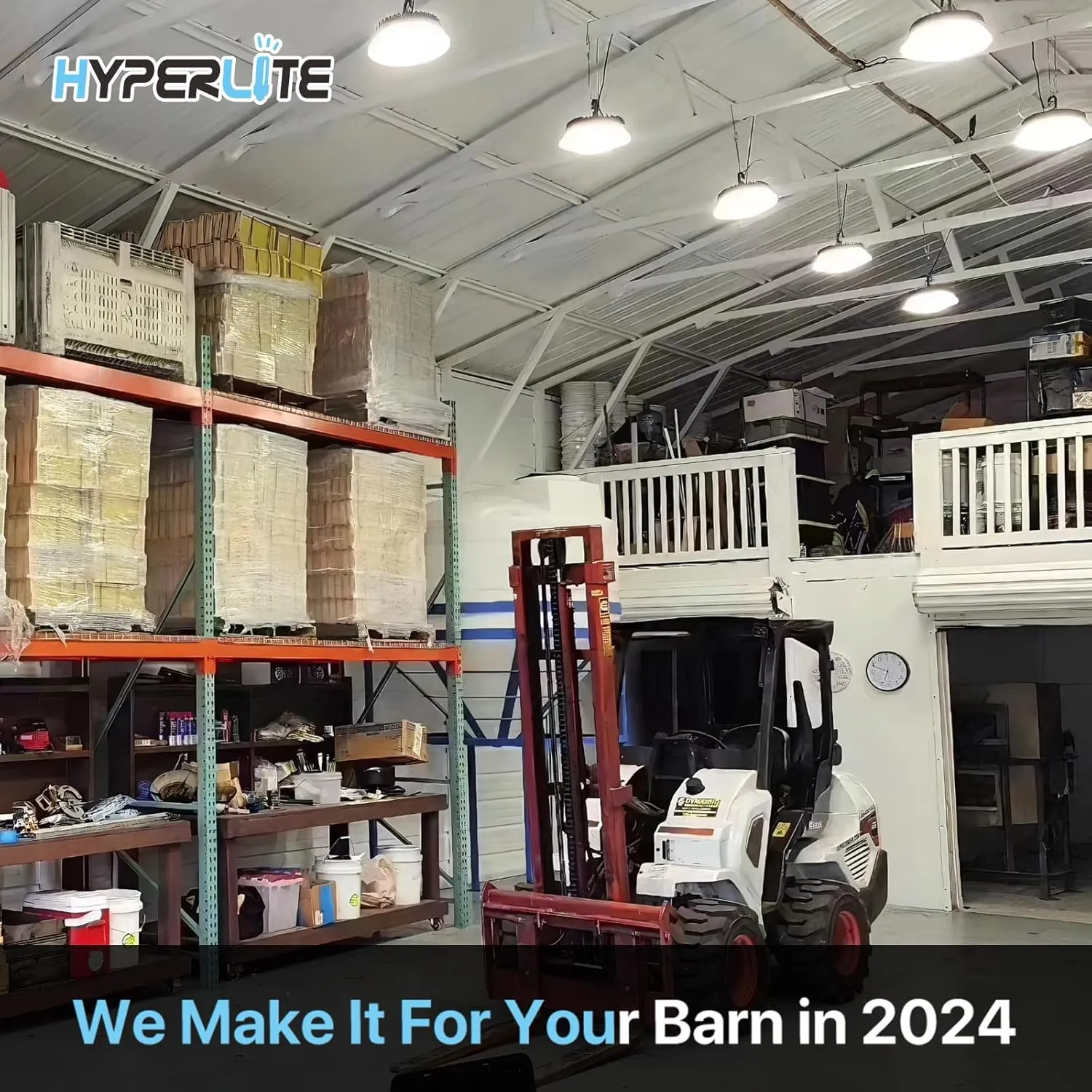 HYPERLITE high Bay led Lights: 150W led high Bay Lights for barn Shop Garage Warehouse Factory Lighting Industrial and Commercial Lighting