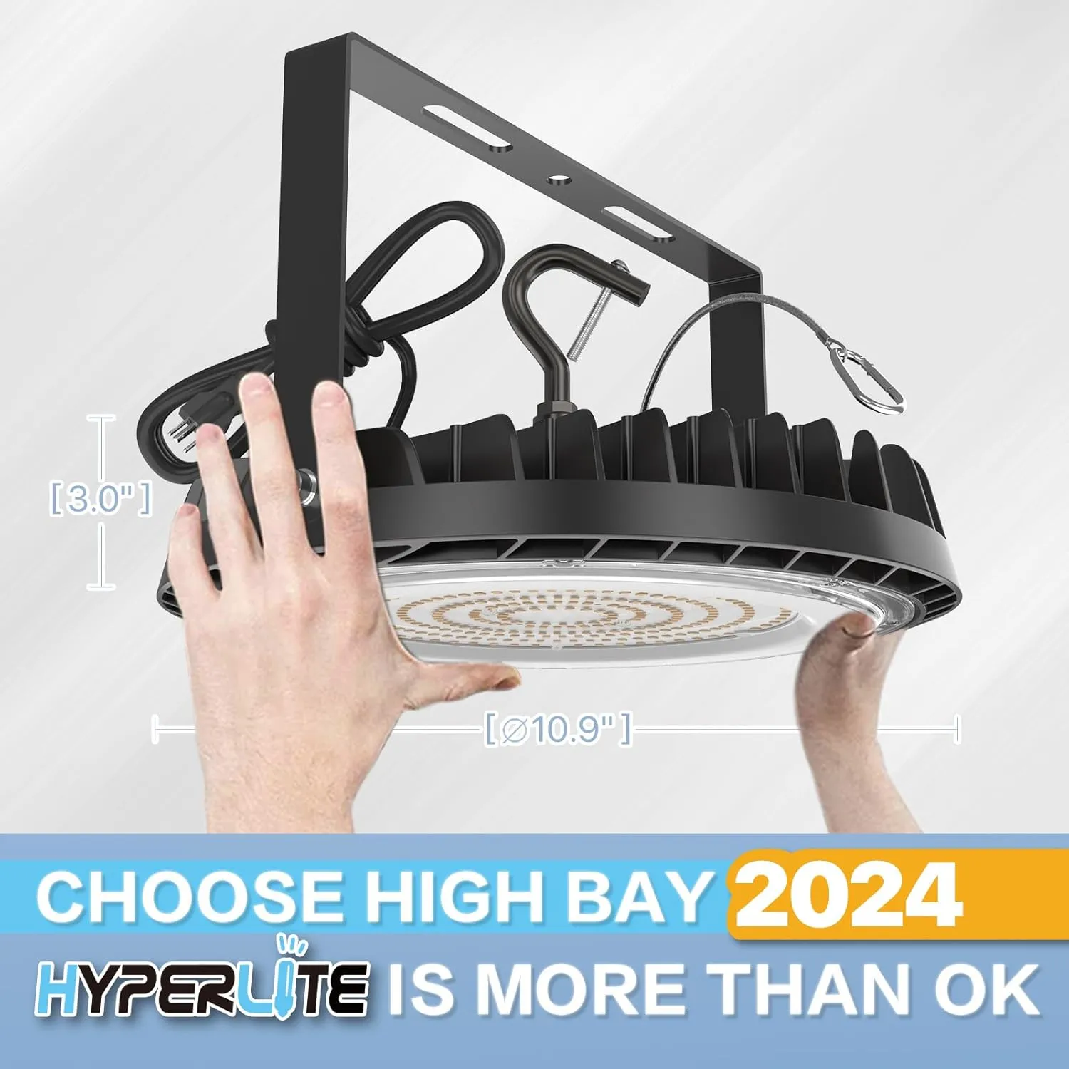 HYPERLITE high Bay led Lights: 150W led high Bay Lights for barn Shop Garage Warehouse Factory Lighting Industrial and Commercial Lighting