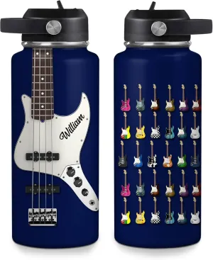 Hyturtle Personalized Guitar Steel Water Bottle (Guitar 7)
