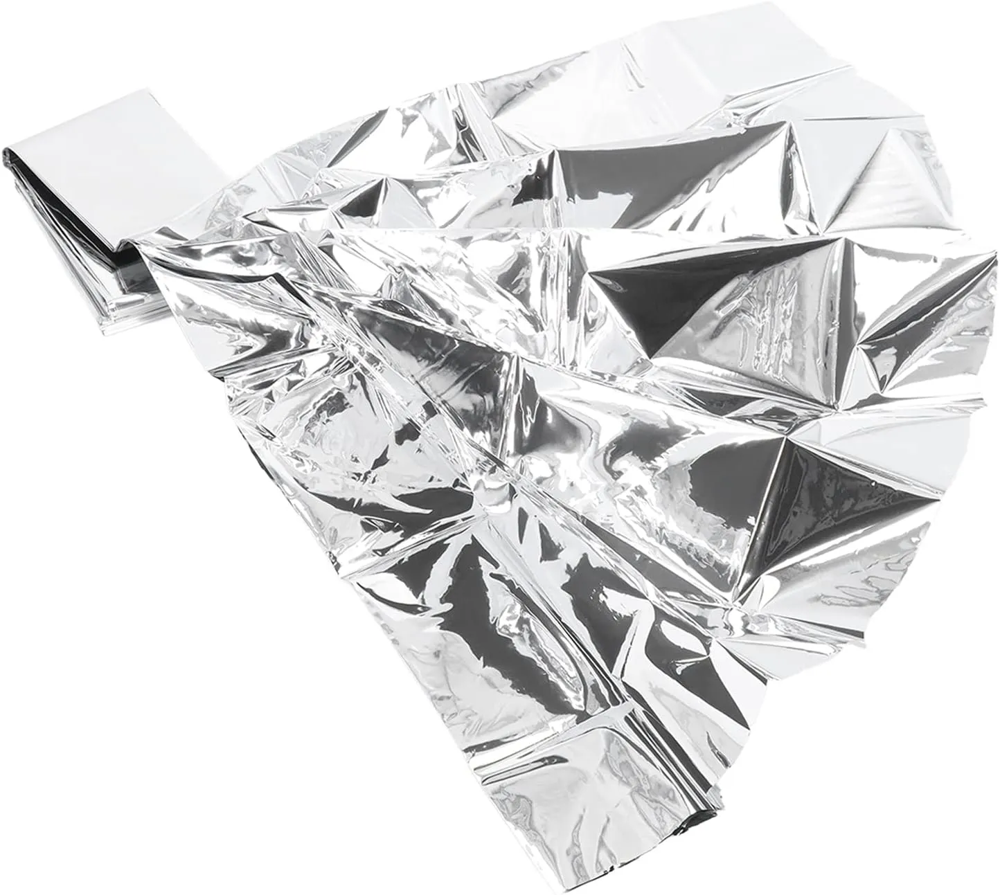 Hyuduo 10pcs Emergency Thermal Sheet, 51.18 X 82.68in Keep Warm Foldable Windproof Insulating Survival Blanket Double Sided Silver for Camping Outdoor Adventure
