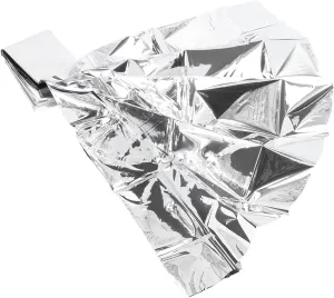 Hyuduo 10pcs Emergency Thermal Sheet, 51.18 X 82.68in Keep Warm Foldable Windproof Insulating Survival Blanket Double Sided Silver for Camping Outdoor Adventure