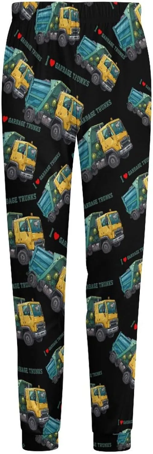 I Love Garbage Trunks Men's Pajama Pants Soft Sleep Bottoms Loungewear Jogger Lounge Pants