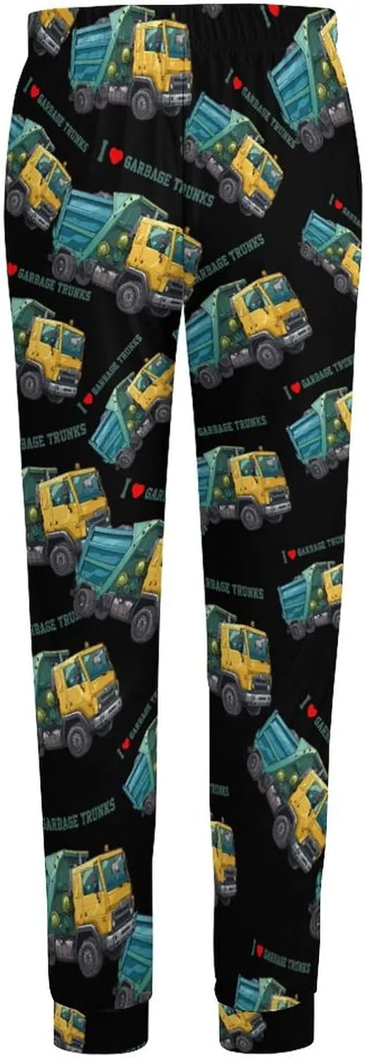 I Love Garbage Trunks Men's Pajama Pants Soft Sleep Bottoms Loungewear Jogger Lounge Pants