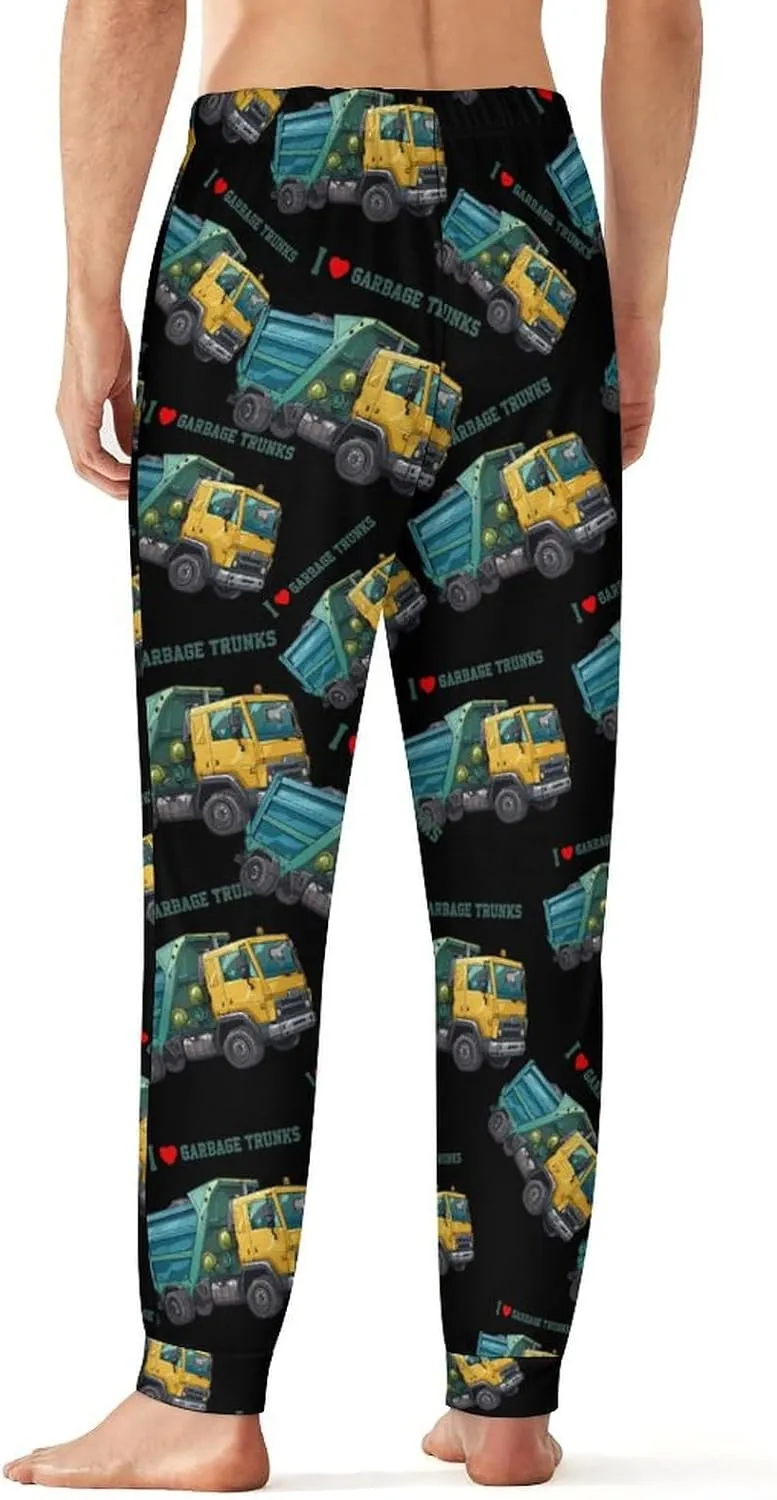 I Love Garbage Trunks Men's Pajama Pants Soft Sleep Bottoms Loungewear Jogger Lounge Pants