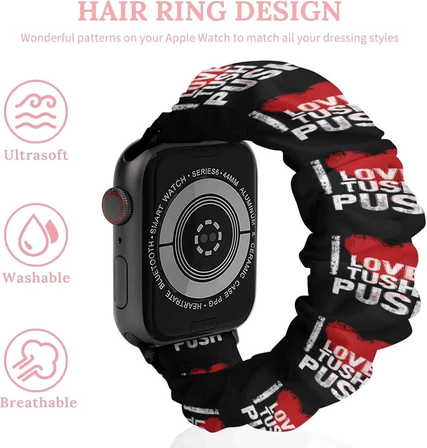 I Love Tush Push Fashion Watch Strap Scrunchies Wristbands Compatible With IWatch Series