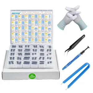 IC Kit Integrated Circuit Pro Edition 64-in-1 Electronic Component IC : Logic Gates Chip 74HCxx CD40xx, 555Timers, LM358 op amp, ULN2003 Transistors,Amplifier IC LM386! ESD Package&MultiKit