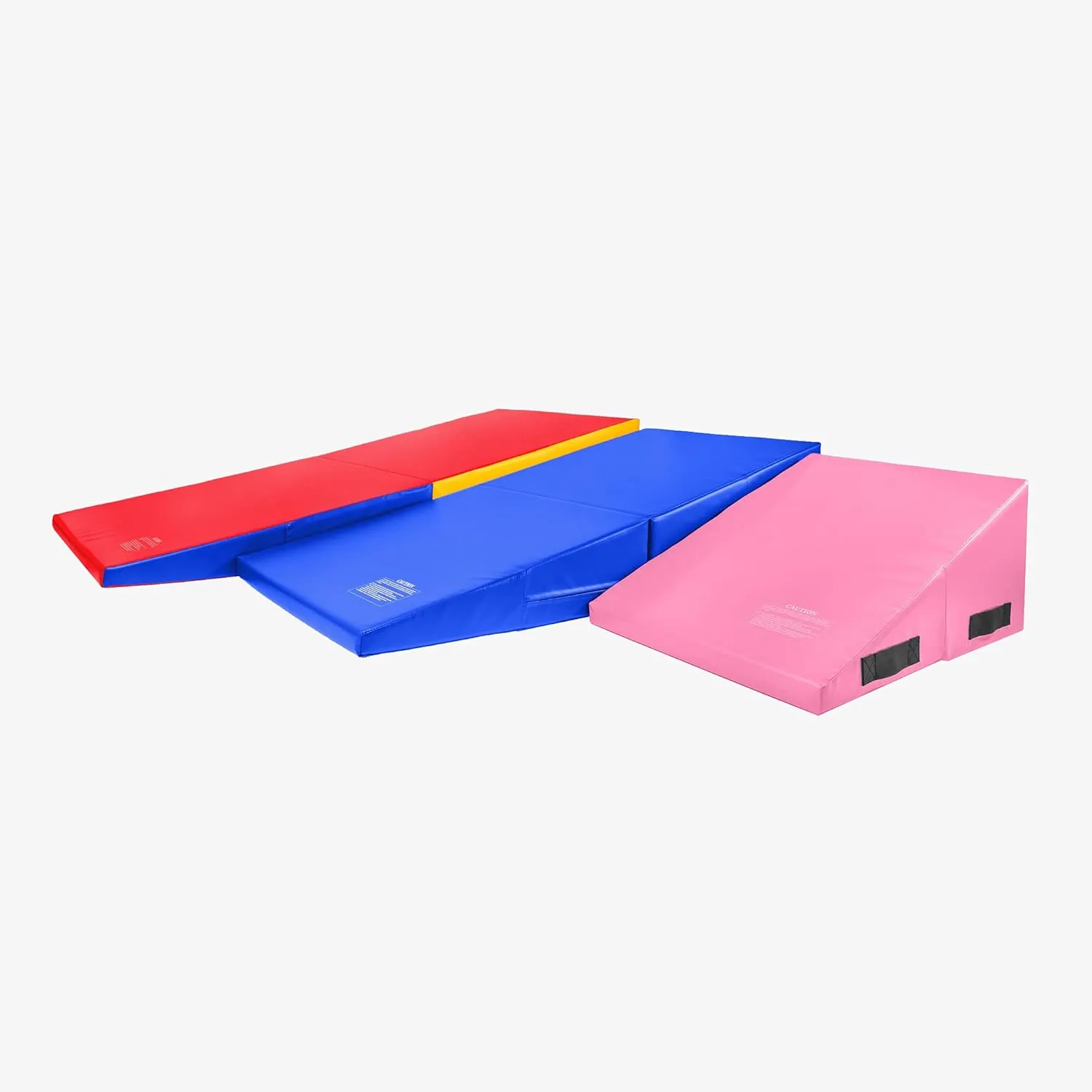 IncStores Gymnastics Wedge Mat | Foldable Vinyl-Covered Foam Gymnastics Cheese Mat for Learning Rolls, Handsprings and Many Other Acrobatic Stunts