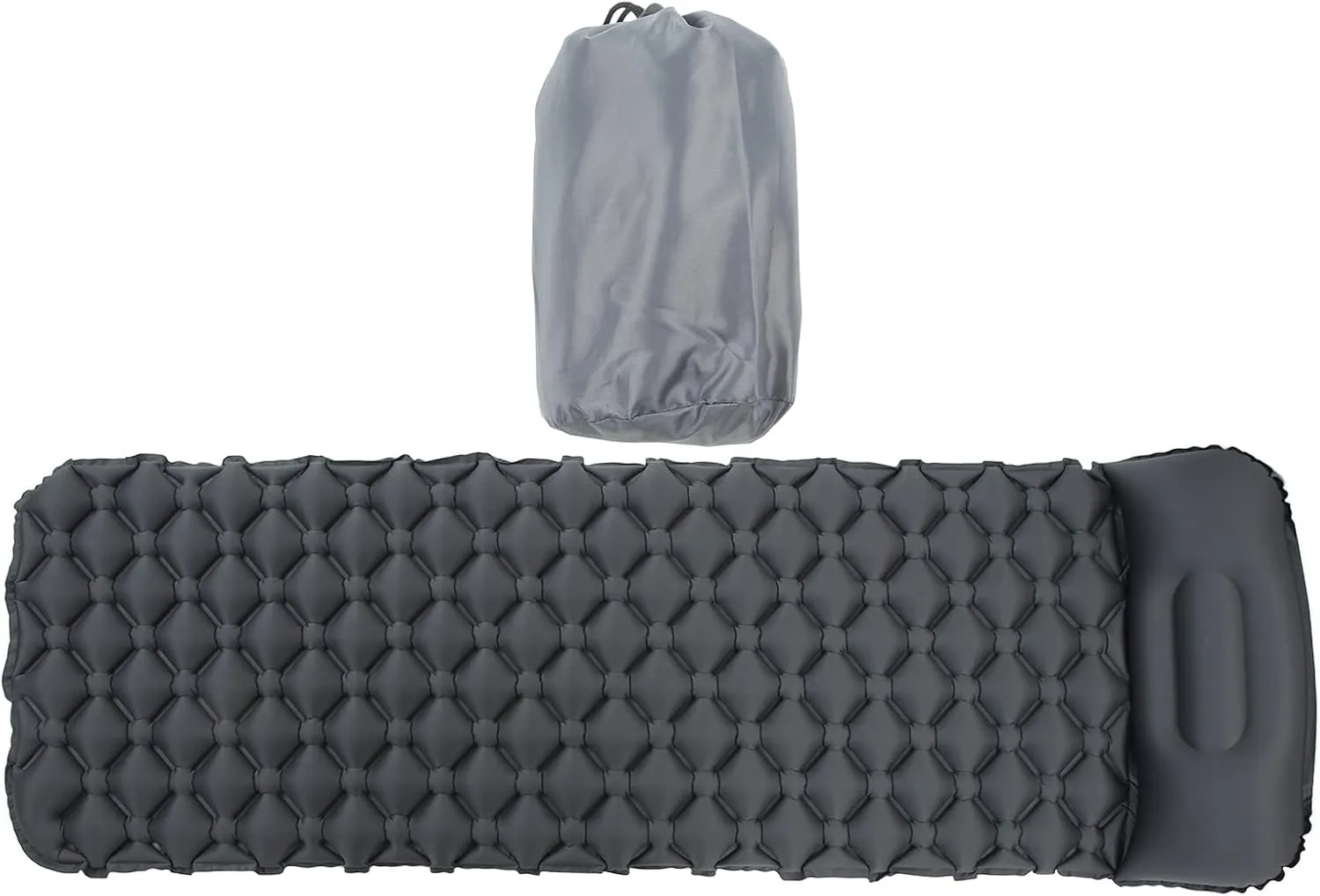 Inflatable Camping Mattress, Damp Proof Portable Sleeping Mat, Camping Sleeping Pad for Backpacking, Hiking, with Inflatablepillow, 76.8x24.1x2.4in, with Storage Bag
