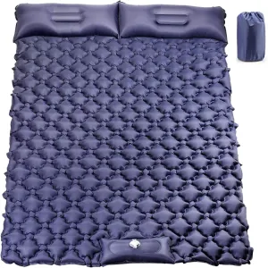 Inflatable Camping Sleeping Pads with Pillow, Camping Air Mat with Pump, Upgraded Ultralight Durable Waterproof Compact Air Mattress