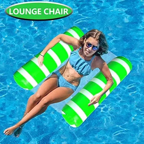 Inflatable Pool Floats Adult Size Water Hammock,Pool Rafts Lounge Chairs Floating,4-in-1 Multi-Purpose Pool Floaties Toys,Floats for Swimming Pool,for Adults Vacation Fun and Rest