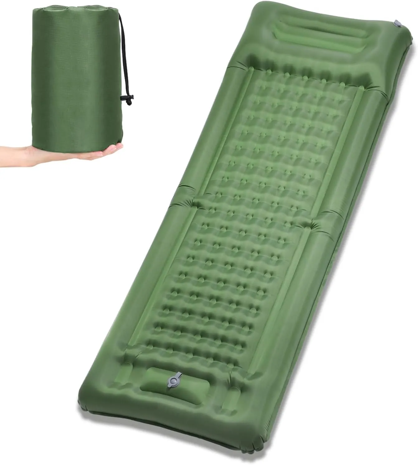 Inflatable Sleeping Pad Extra Thick 4 Inch Sleeping Pad Mat Air Mattss with Built-in Pump for Camping Backpacking Hiking Traveling Tent