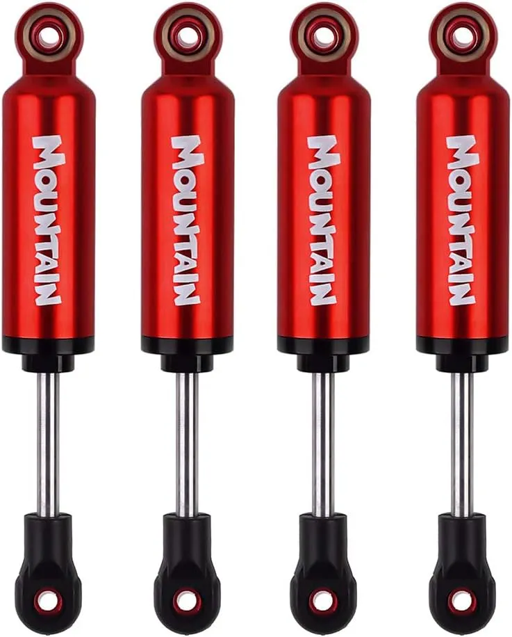 INJORA Internal Spring Damper Shocks for 1/10 RC Crawler Axial SCX10 90046 TRX-4 MST Redcat,4Pcs (120mm, Red)