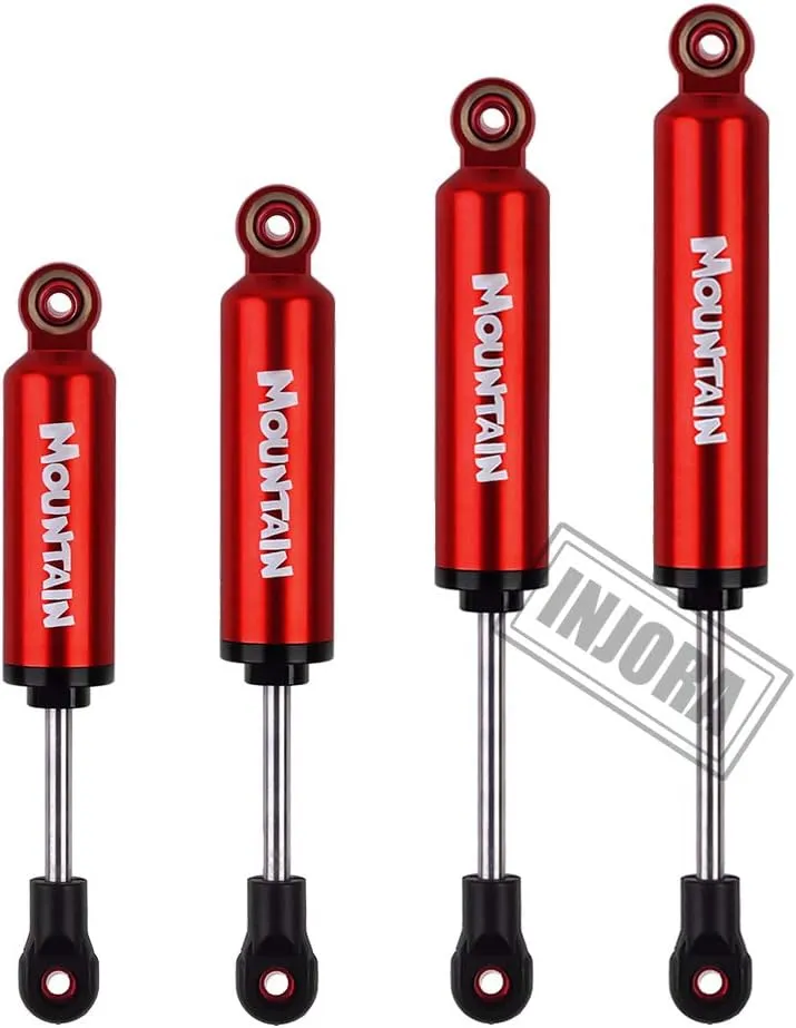 INJORA Internal Spring Damper Shocks for 1/10 RC Crawler Axial SCX10 90046 TRX-4 MST Redcat,4Pcs (120mm, Red)