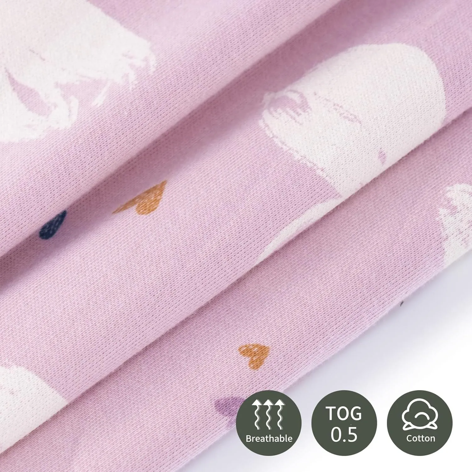 insular Wearable Blanket 2 Pack Cotton Baby Sleep Sack with 2-Way Zipper for Boys Girls Unisex