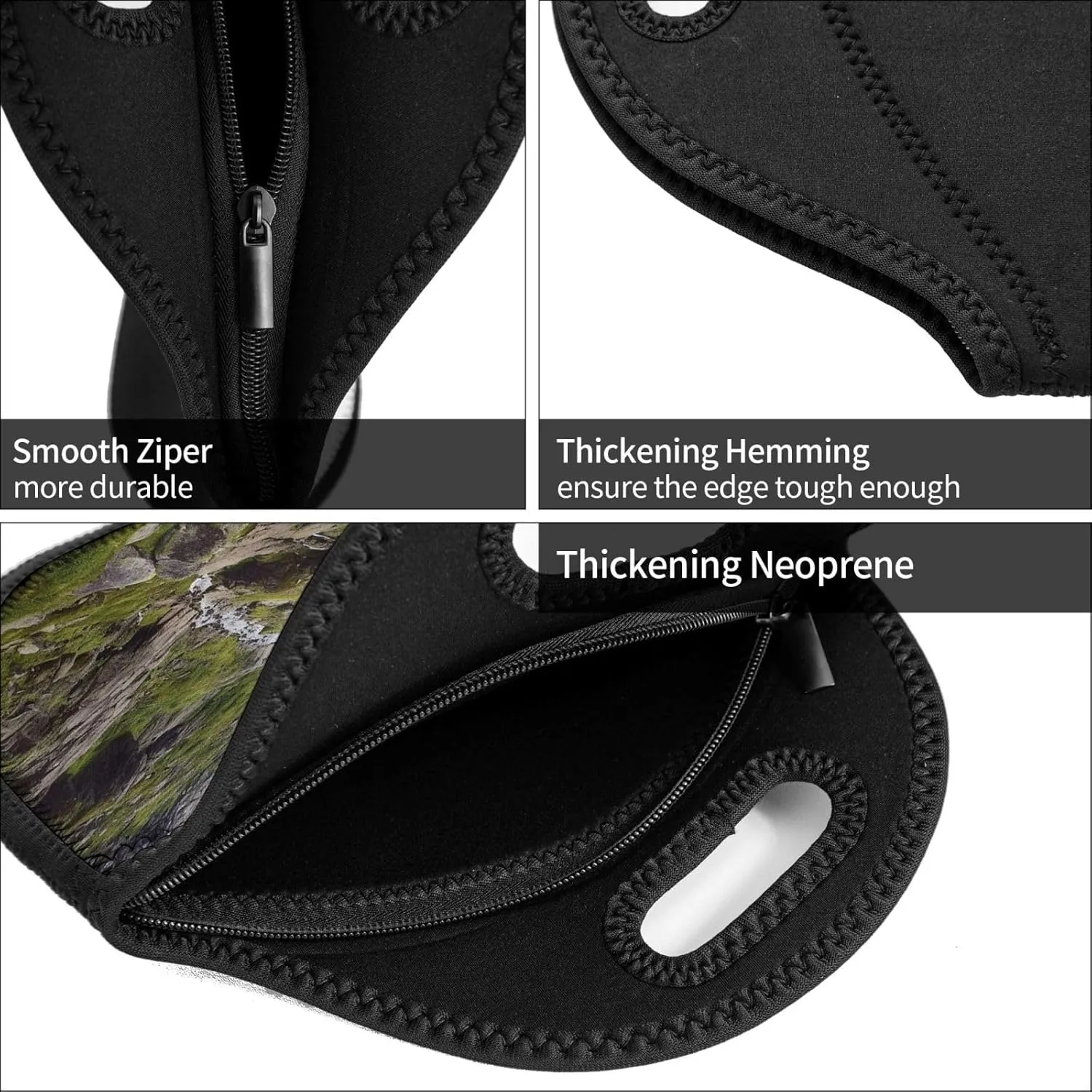 Insulated Lunch Bag Lunch box for Women Men Reusable Cooler Bag Norway terrain Lunch Bag Soft Neoprene Lunch Tote Bag Leakproof Lunchbox for Work Travel Picnic Office