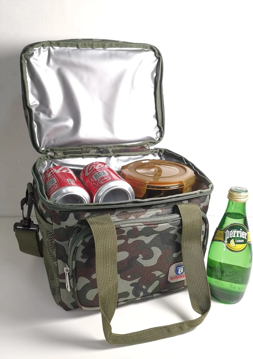 Insulated Lunch Box Bag Portable Double Deck Picnic Cooler Bag Durable Waterproof Office Camping Food & Drink Thermal Storage Box Outdoor Gifts for Adult Men Women, 14L