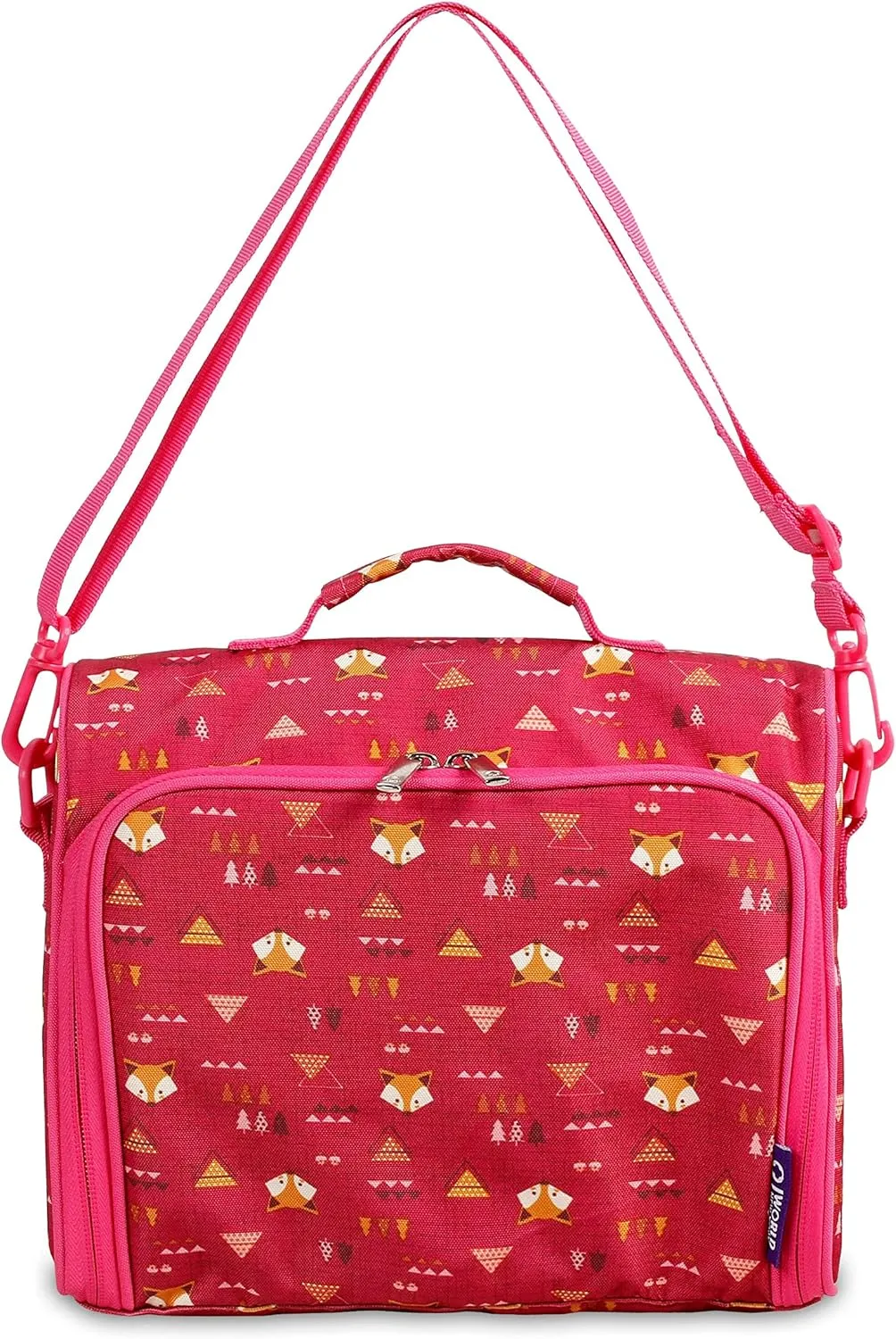 J World New York Casey Kids Lunch Bag. Cute Insulated Lunch-Box for Boys Girls, Fox