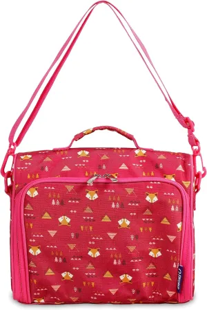 J World New York Casey Kids Lunch Bag. Cute Insulated Lunch-Box for Boys Girls, Fox