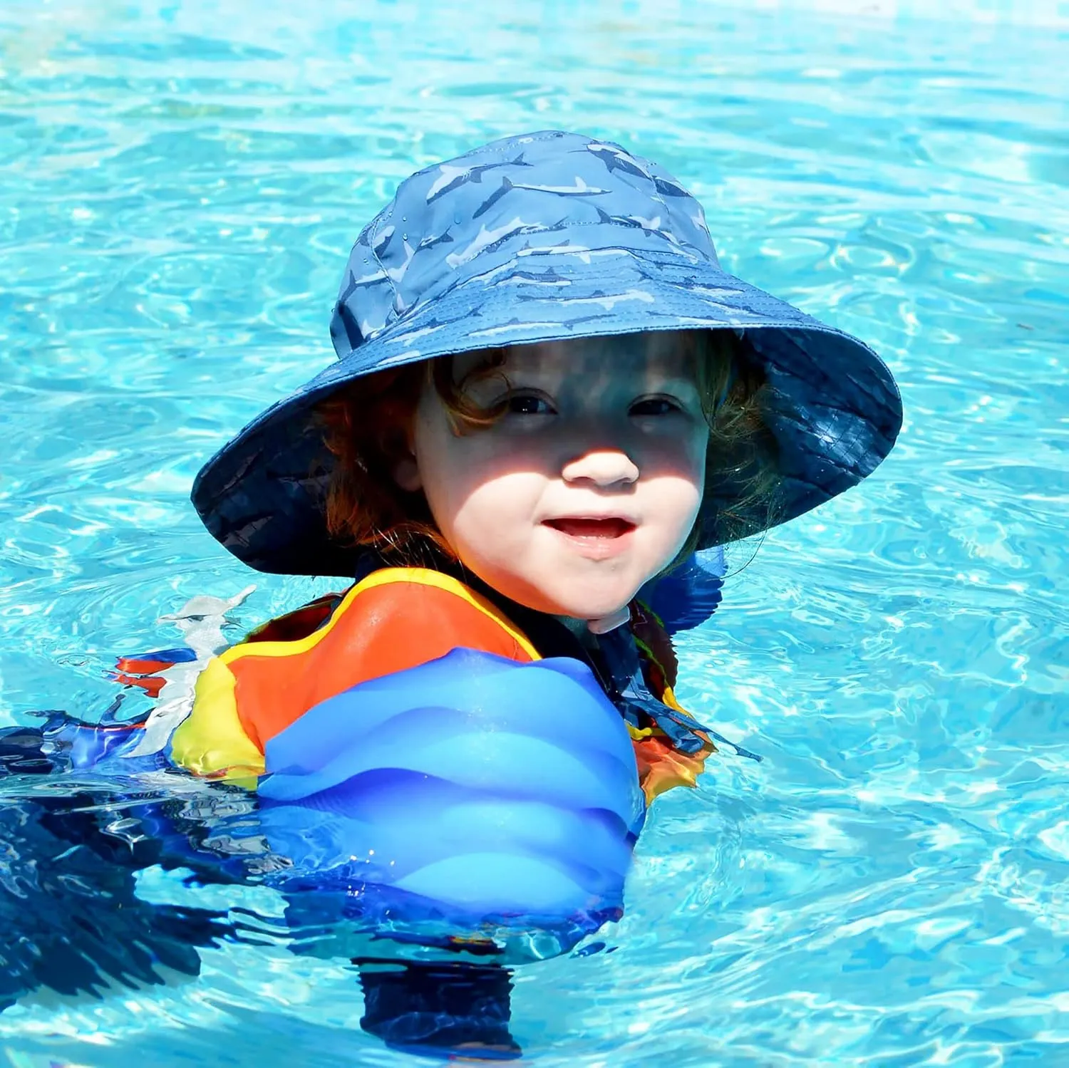 JAN & JUL Quick Dry Sun-Hat with Neck Flap for Swimming Boys' Beach Hat