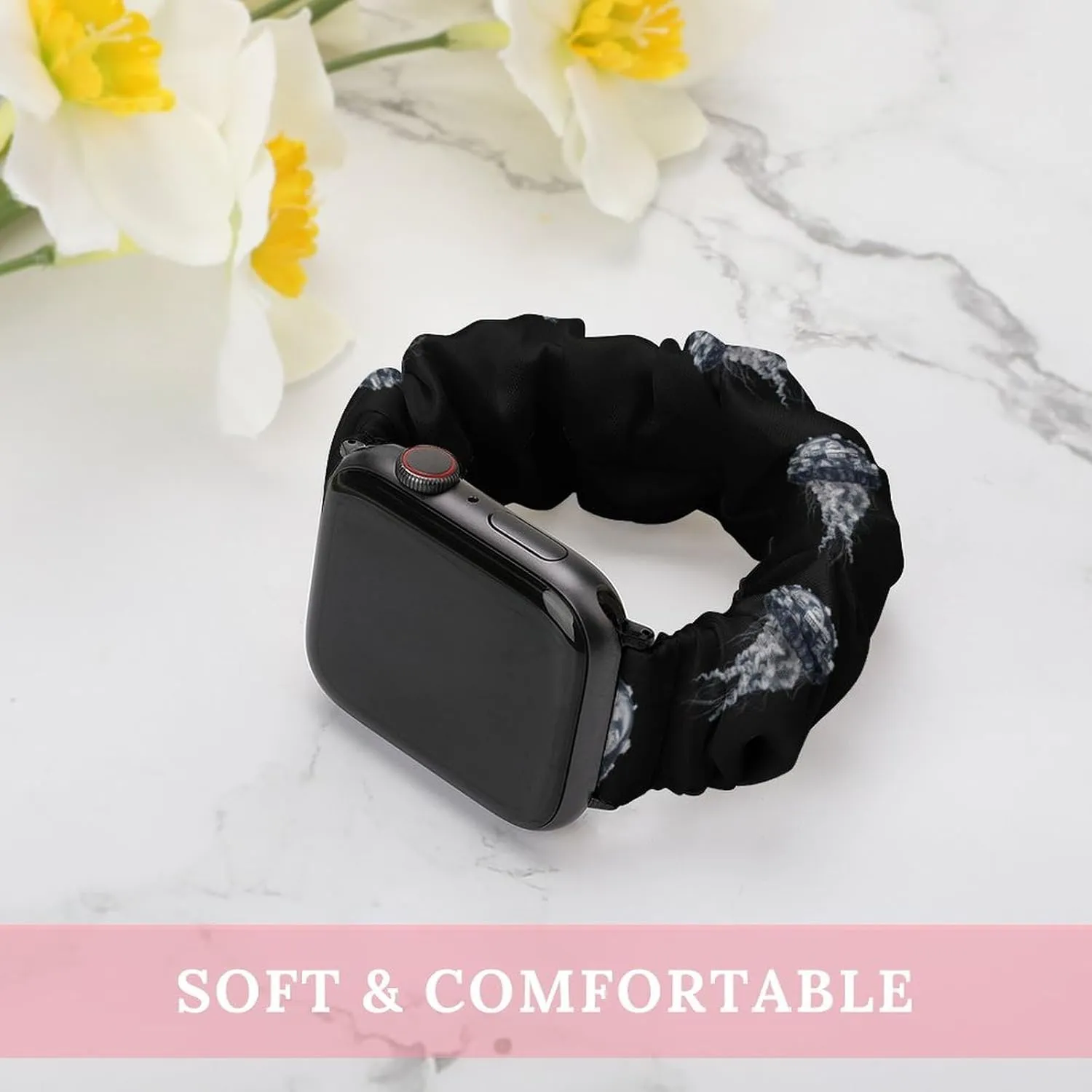 Jellyfish House Fashion Watch Strap Scrunchies Wristbands Compatible With IWatch Series