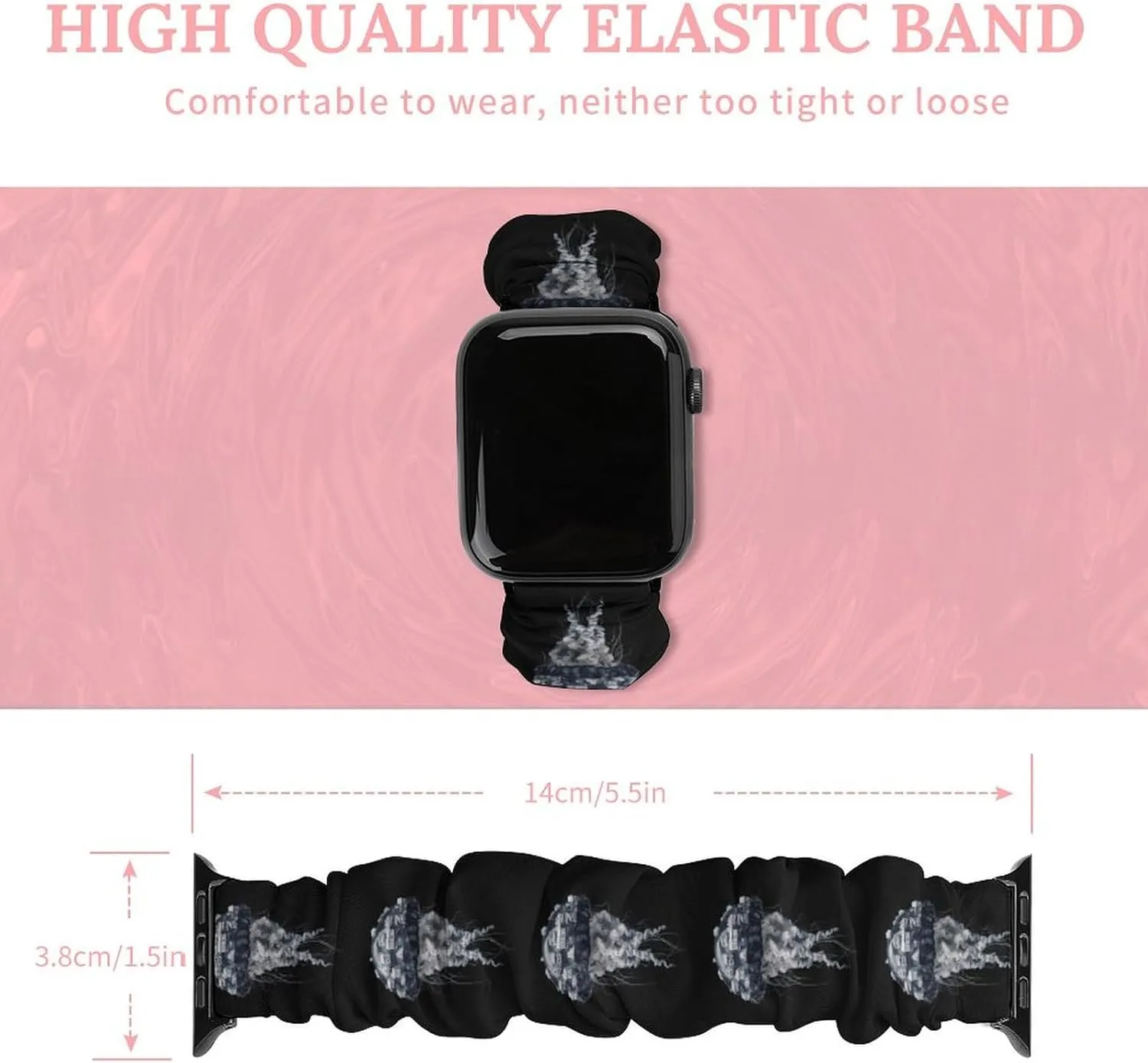 Jellyfish House Fashion Watch Strap Scrunchies Wristbands Compatible With IWatch Series