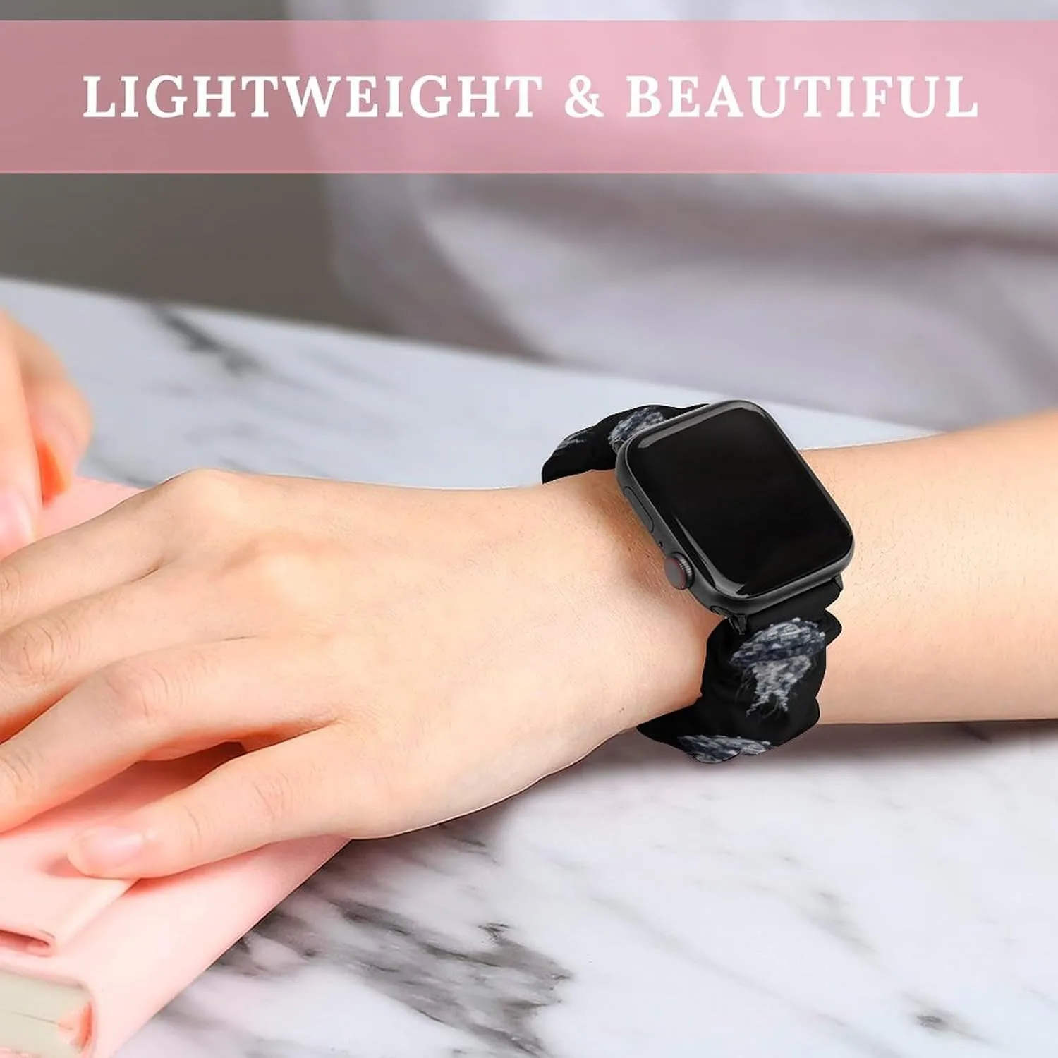 Jellyfish House Fashion Watch Strap Scrunchies Wristbands Compatible With IWatch Series