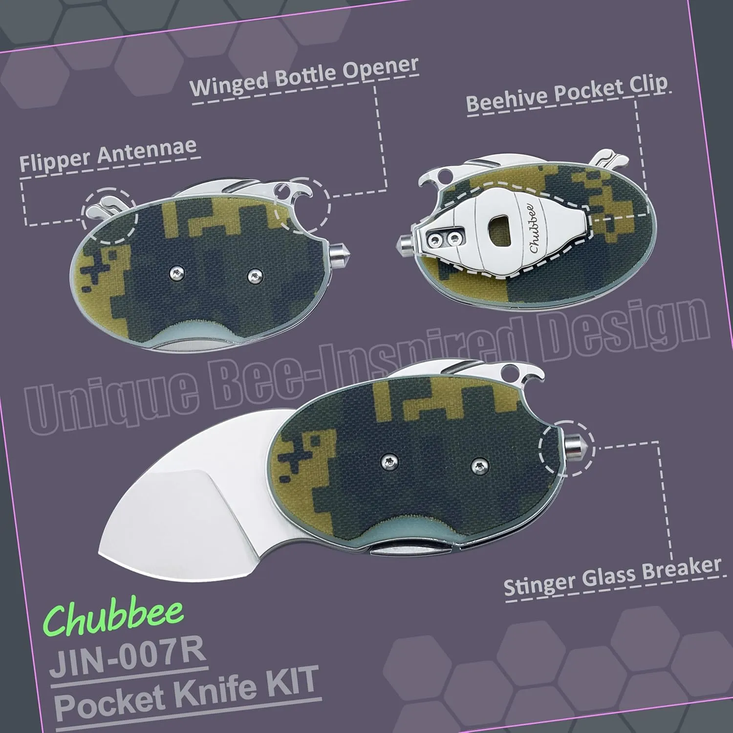 JIN D2 Blade Chubbee Knife Kit