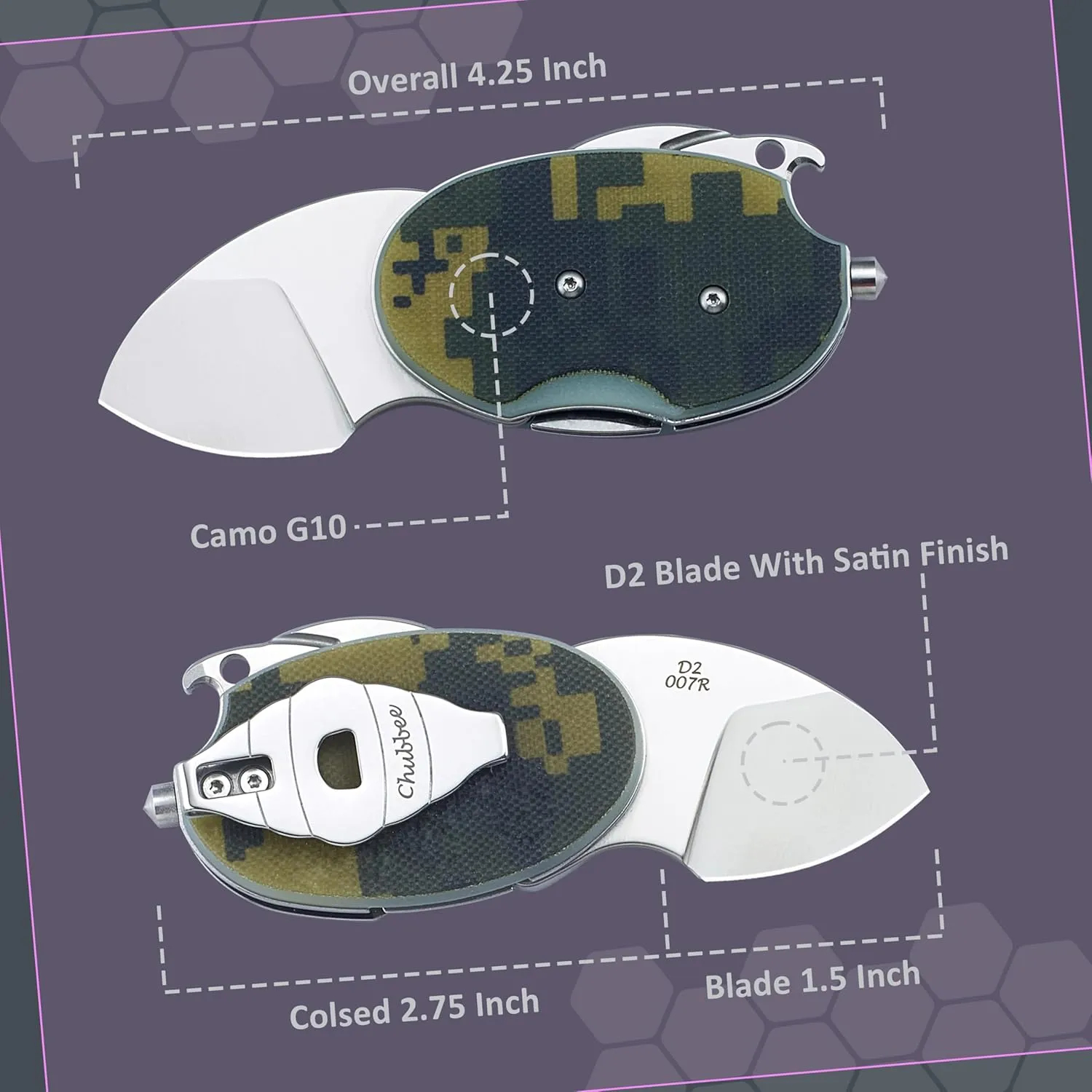 JIN D2 Blade Chubbee Knife Kit