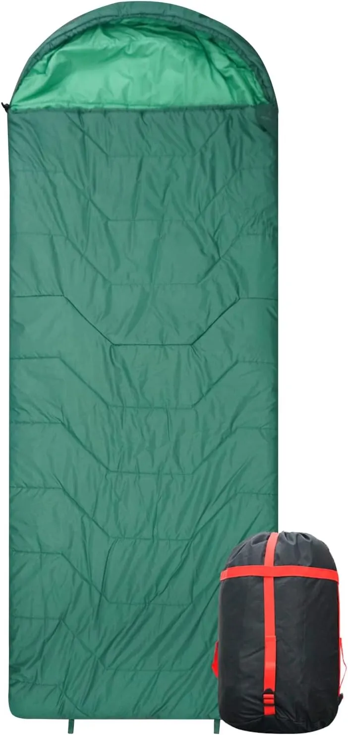 Jumbo Sleeping Bag for Adult&Kids,Cold&Warm Weather with Compression Sack and Water Resistant for Family Camping,Travel and Car Camping