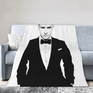 Justin Music Timberlake Blanket Anti-Pilling Flannel Fleece Super Soft Travel Outdoor Fashion Personalized Gift 40""x30"", Black