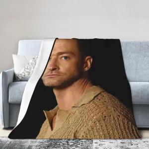Justin Music Timberlake Blanket Anti-Pilling Flannel Fleece Super Soft Travel Outdoor Fashion Personalized Gift 40""x30"", Black