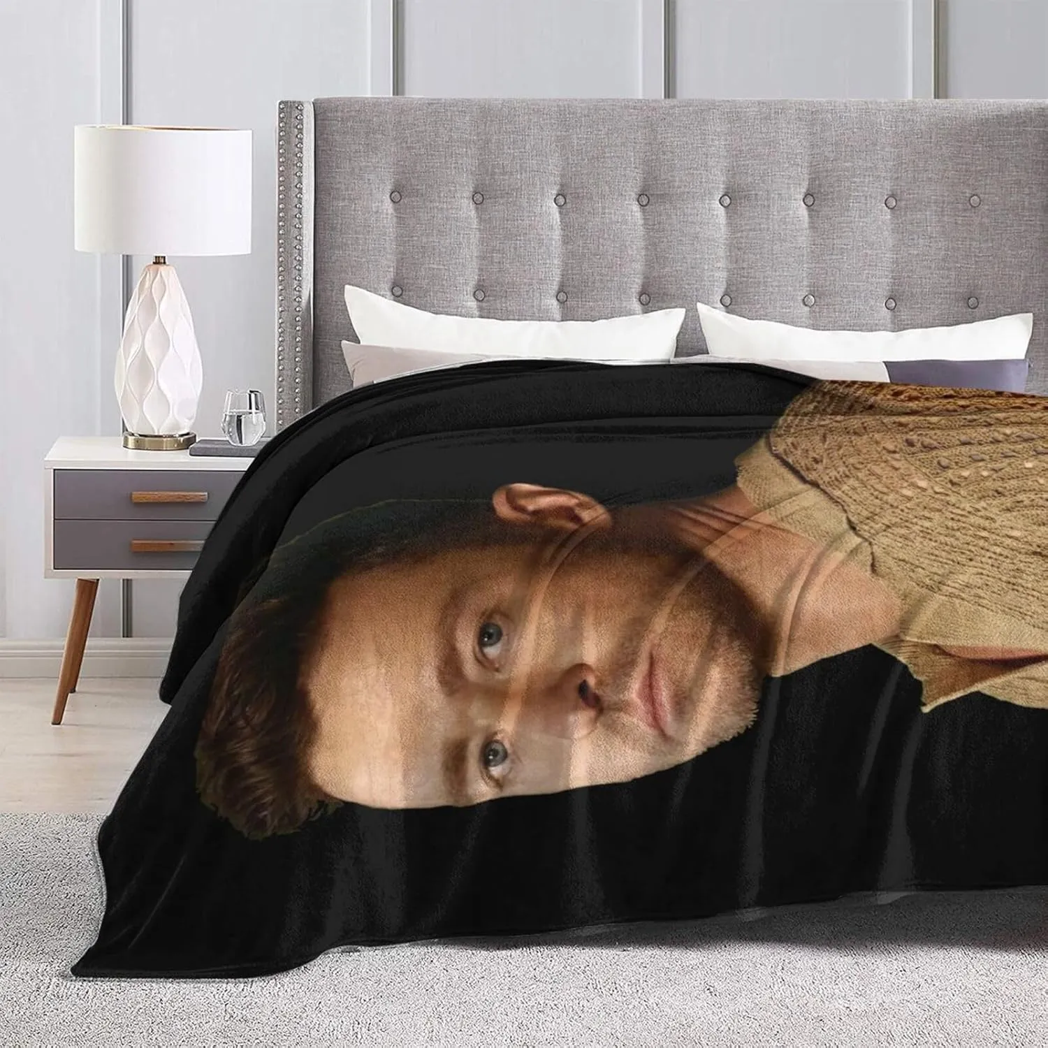 Justin Music Timberlake Blanket Anti-Pilling Flannel Fleece Super Soft Travel Outdoor Fashion Personalized Gift 40""x30"", Black