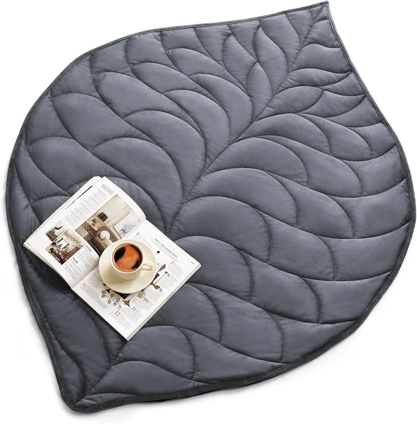 Kaisa Weighted Lap Blanket 7 lbs 41" x 53", Cozy Luxury Crystal Velvet Small Weighted Blanket for Adults, Portable Travel Weighted Blanket for Relaxation, All-Season Blanket, Machine Washable, Gray