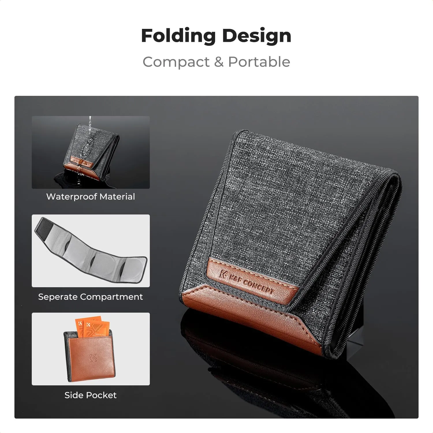 K&F Concept 67mm UV/CPL/ND Lens Filter Kit (3 Pieces)-18 Multi-Layer Coatings, UV Filter   Polarizer Filter   Neutral Density Filter (ND4)   Cleaning Cloth  Filter Pouch for Camera Lens (K-Series)