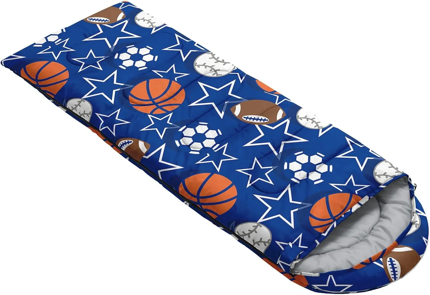 Kids Sleeping Bag for Boys Girls,Cute Puppy Print-Lightweight Warm Portable Outdoor Indoor-Waterproof Cold Weather Resistant Sleeping Bag for Camping Hiking