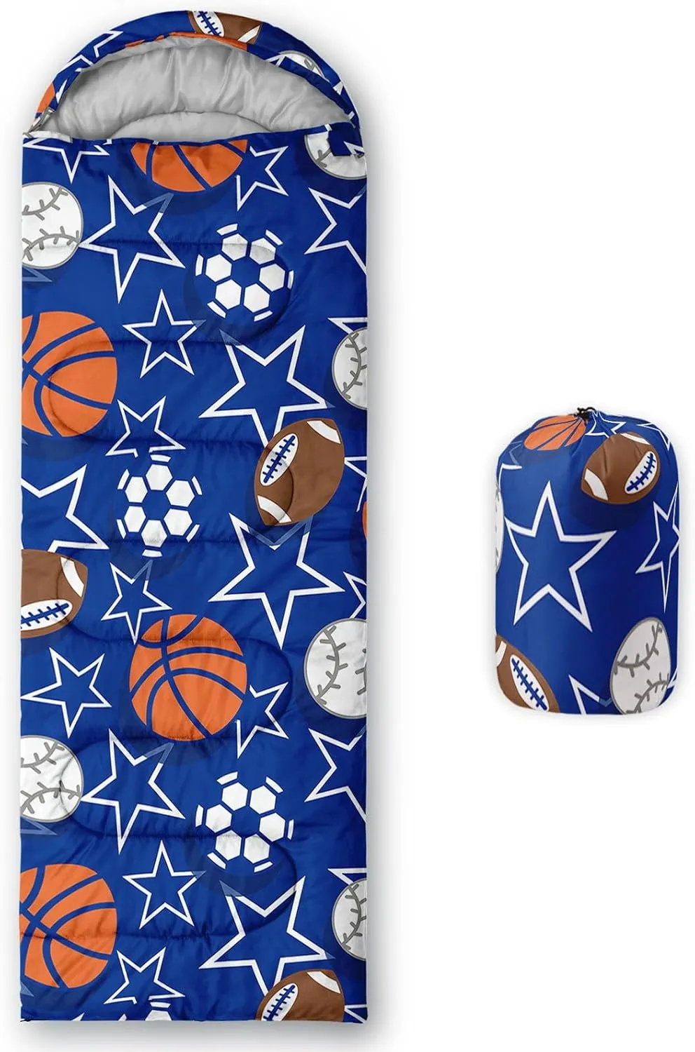 Kids Sleeping Bag for Boys Girls,Cute Puppy Print-Lightweight Warm Portable Outdoor Indoor-Waterproof Cold Weather Resistant Sleeping Bag for Camping Hiking
