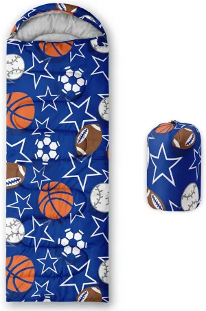 Kids Sleeping Bag for Boys Girls,Cute Puppy Print-Lightweight Warm Portable Outdoor Indoor-Waterproof Cold Weather Resistant Sleeping Bag for Camping Hiking