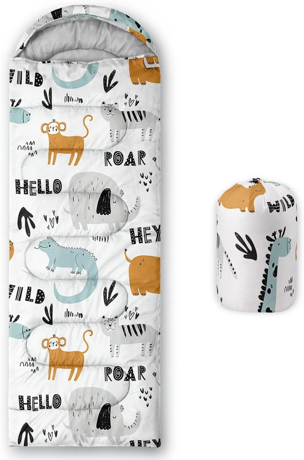 Kids Sleeping Bag for Boys Girls,Cute Puppy Print-Lightweight Warm Portable Outdoor Indoor-Waterproof Cold Weather Resistant Sleeping Bag for Camping Hiking