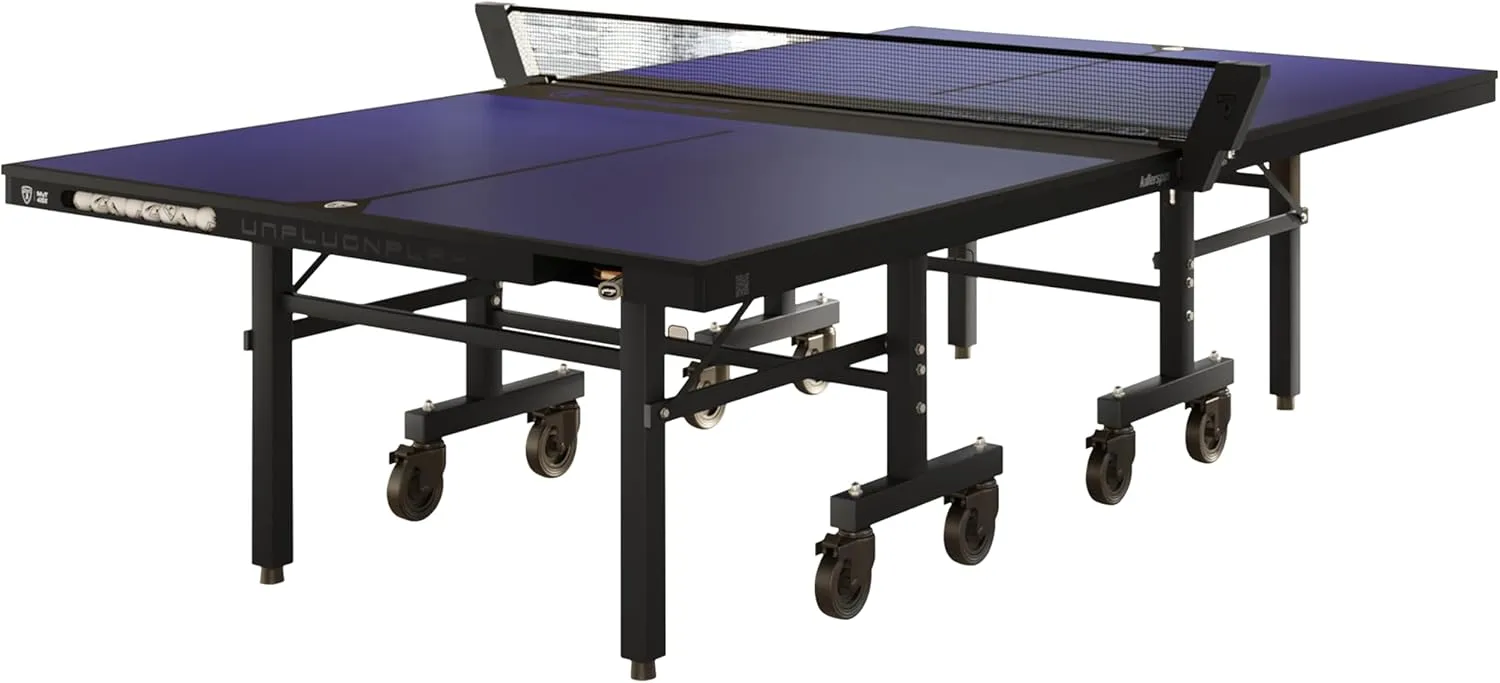 Killerspin MyT Max - Ping Pong Table, Foldable Table for Table Tennis, Portable Ping Pong Table Set with Built-in Paddle and Ball Storage, 25mm