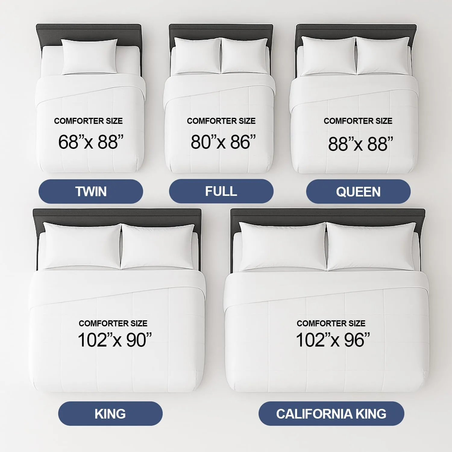 King Size, White Alternative Down Comforter - Warm and Lightweight - Luxury and Breathable Hotel Quality Bedding Set - All Season Fluffy and Cozy Oversized Cooling Microfiber Duvet Insert Comforter